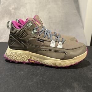 New Balance Fresh Foam X Hierro Womens 9.5 D Brown Gore-Tex Vibram Trail Hiking